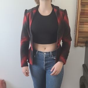 Black and red blazer that to small on me unfortuna